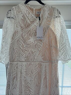 The FOLD London White Broderie Lace fancy dress new with tags 14